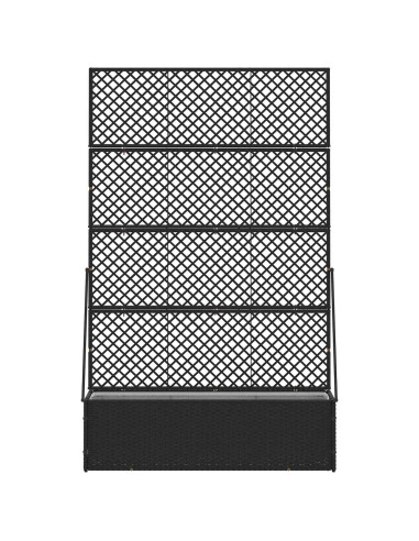 Fioriera a traliccio da giardino Nero 105 x 30 x 170 cm Metallo
