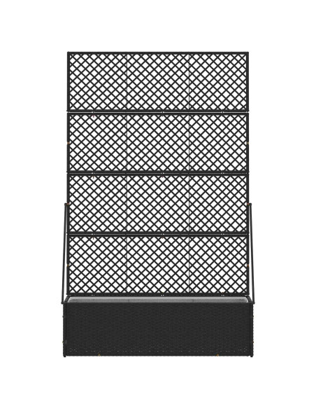 Fioriera a traliccio da giardino Nero 105 x 30 x 170 cm Metallo