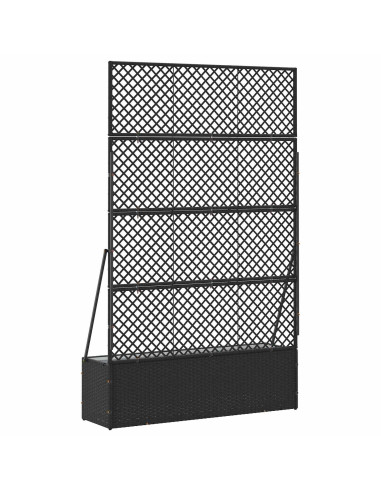 Fioriera a traliccio da giardino Nero 105 x 30 x 170 cm Metallo