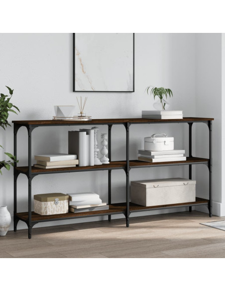 Tavolino Consolle Rovere Marrone 150x29x75 cm Legno Multistrato