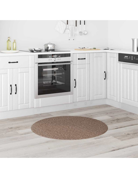 Tappeto Shaggy Antiscivolo Marrone 90 x 90 cm PP