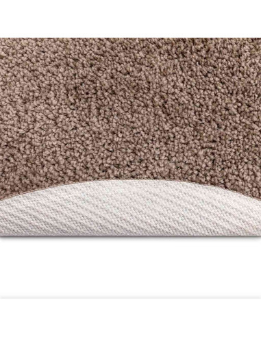 Tappeto Shaggy Antiscivolo Marrone 90 x 90 cm PP
