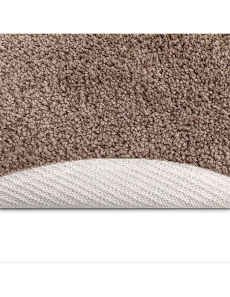 Tappeto Shaggy Antiscivolo Marrone 90 x 90 cm PP