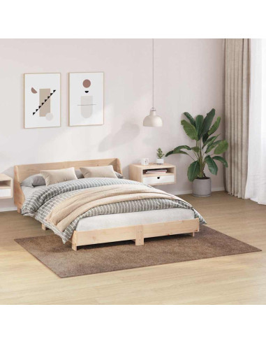 Tappeto Shaggy Antiscivolo Marrone 140 x 200 cm PP