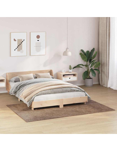 Tappeto Shaggy Antiscivolo Marrone 140 x 200 cm PP