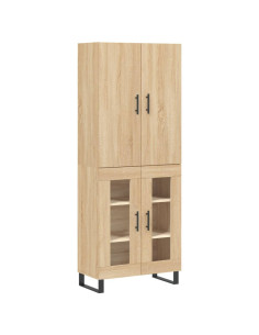 Credenza Rovere Sonoma 69,5x34x180 cm in Legno Multistrato 2