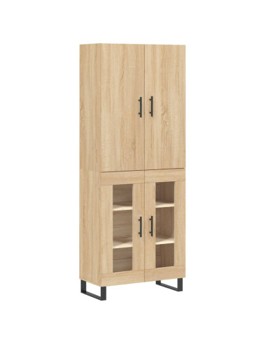 Credenza Rovere Sonoma 69,5x34x180 cm in Legno Multistrato