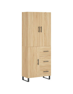 Credenza Rovere Sonoma 69,5x34x180 cm in Legno Multistrato 2