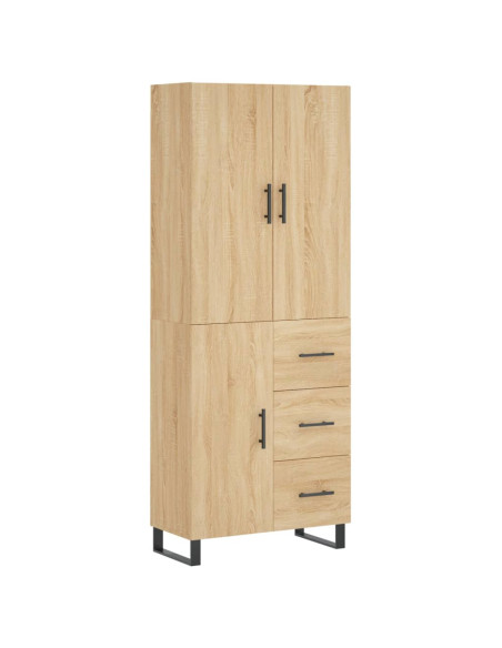 Credenza Rovere Sonoma 69,5x34x180 cm in Legno Multistrato