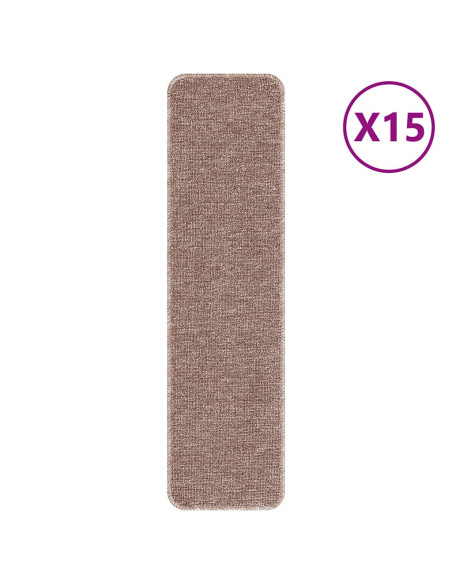 Tappetini Antiscivolo per Scale 15 pcs Marrone chiaro