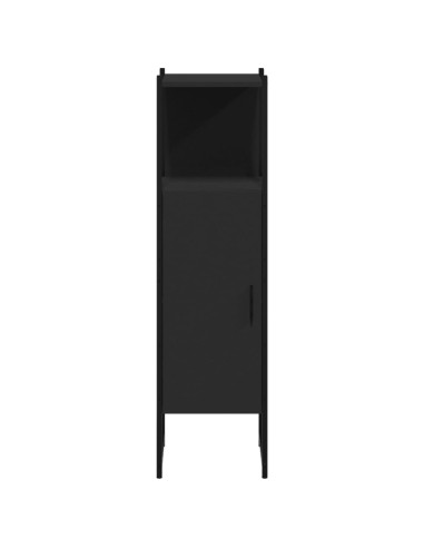 Mobile da Bagno Nero 33x33x120,5 cm in Legno Multistrato