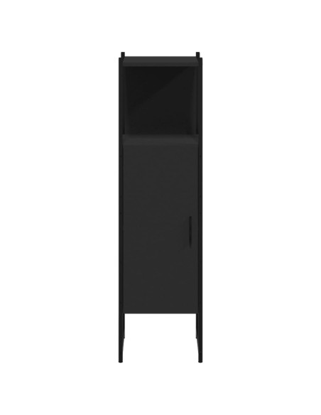Mobile da Bagno Nero 33x33x120,5 cm in Legno Multistrato
