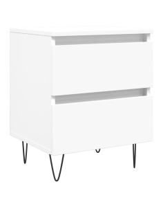 Comodino Bianco 40x35x50 cm in Legno Multistrato 2