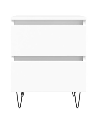 Comodino Bianco 40x35x50 cm in Legno Multistrato