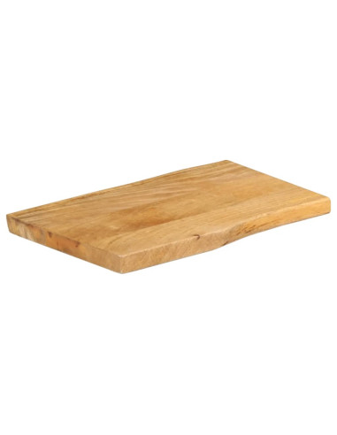 Piano per Tavolo 50x40x3,8cm Bordi Vivi in Legno Massello Mango