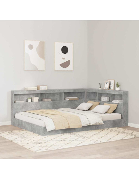 Testata contenitore Grigio cemento 150 cm Legno multistrato