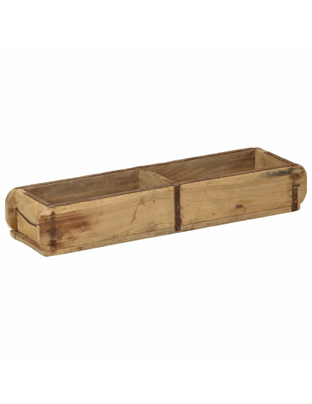 Vassoio Marrone 57 x 15 x 9 cm Legno Recuperato Massello