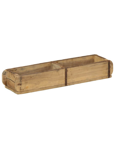 Vassoio Marrone 57 x 15 x 9 cm Legno Recuperato Massello