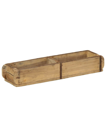 Vassoio Marrone 57 x 15 x 9 cm Legno Recuperato Massello