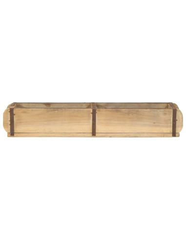 Vassoio Marrone 57 x 15 x 9 cm Legno Recuperato Massello
