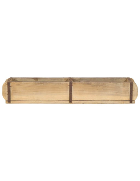 Vassoio Marrone 57 x 15 x 9 cm Legno Recuperato Massello