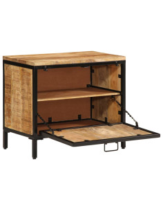 Scarpiera 60x35x53 cm in Legno Massello di Mango Grezzo