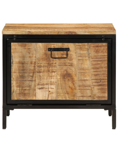 Scarpiera 60x35x53 cm in Legno Massello di Mango Grezzo