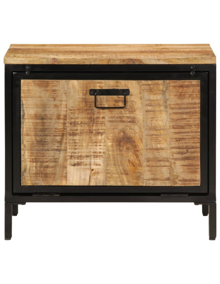 Scarpiera 60x35x53 cm in Legno Massello di Mango Grezzo