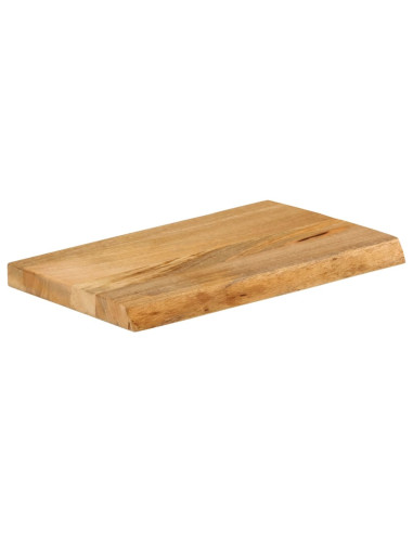 Piano Tavolo Bordi Vivi 60x30x2,5 cm in Legno Massello di Mango