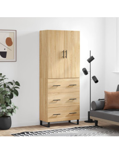Credenza Rovere Sonoma 69,5x34x180 cm in Legno Multistrato