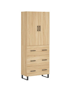 Credenza Rovere Sonoma 69,5x34x180 cm in Legno Multistrato 2
