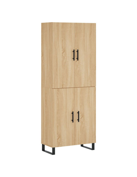 Credenza Rovere Sonoma 69,5x34x180 cm in Legno Multistrato