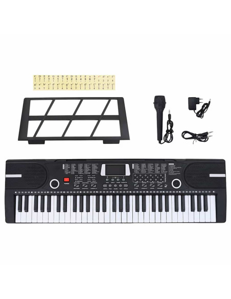 Tastiera Elettrica per Pianoforte a 61 Tasti Leggio per Bambini
