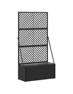 Fioriera a traliccio da giardino Nero 70 x 30 x 135 cm Metallo