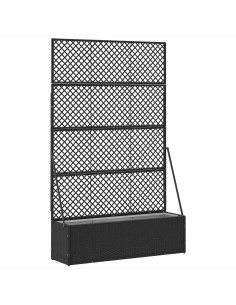 Fioriera a traliccio da giardino Nero 105 x 30 x 170 cm Metallo