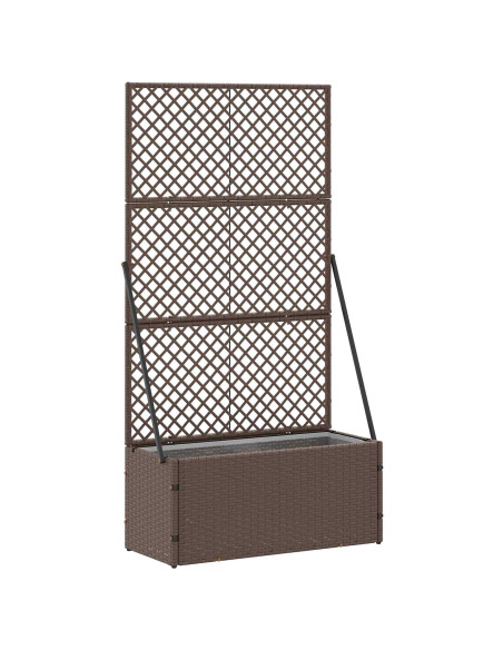 Fioriera a traliccio da giardino Marrone 70 x 30 x 135 cm