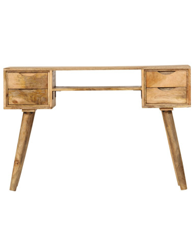 Scrivania in Legno Massello di Mango 115x47x76 cm