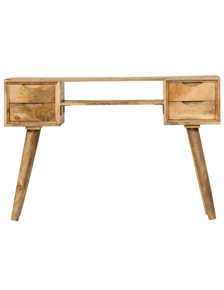 Scrivania in Legno Massello di Mango 115x47x76 cm