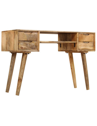 Scrivania in Legno Massello di Mango 115x47x76 cm
