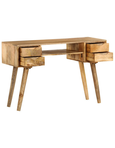 Scrivania in Legno Massello di Mango 115x47x76 cm