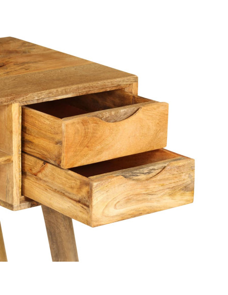 Scrivania in Legno Massello di Mango 115x47x76 cm