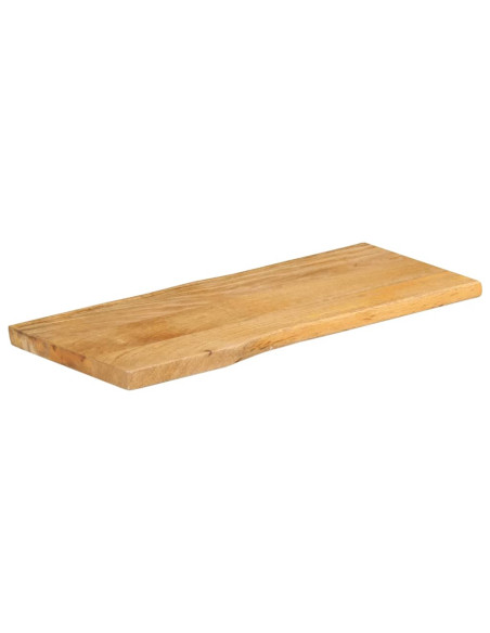 Piano Tavolo 90x40x2,5 cm Bordi Vivi in Legno Massello di Mango