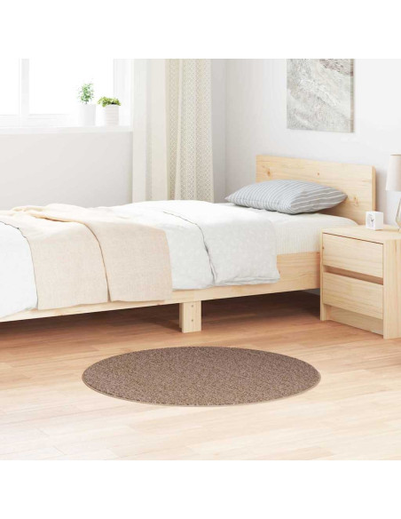 Tappeto Shaggy Antiscivolo Marrone 90 x 90 cm PP