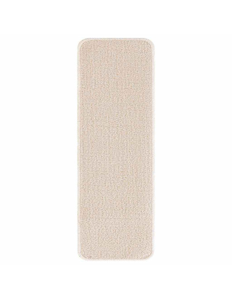 Tappetini Antiscivolo per Scale 15 pcs Crema 60 x 25 cm PP