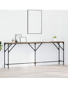 Tavolo consolle rovere artigianale 200 x 29 x 75 cm