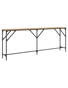 Tavolo consolle rovere artigianale 200 x 29 x 75 cm 2
