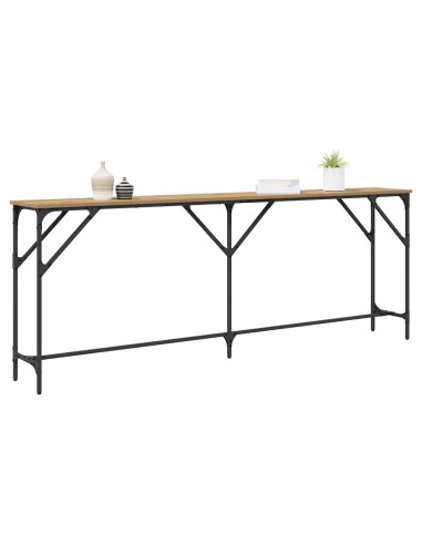 Tavolo consolle rovere artigianale 200 x 29 x 75 cm