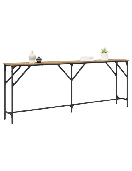Tavolo consolle rovere artigianale 200 x 29 x 75 cm