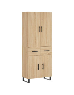 Credenza Rovere Sonoma 69,5x34x180 cm in Legno Multistrato 2