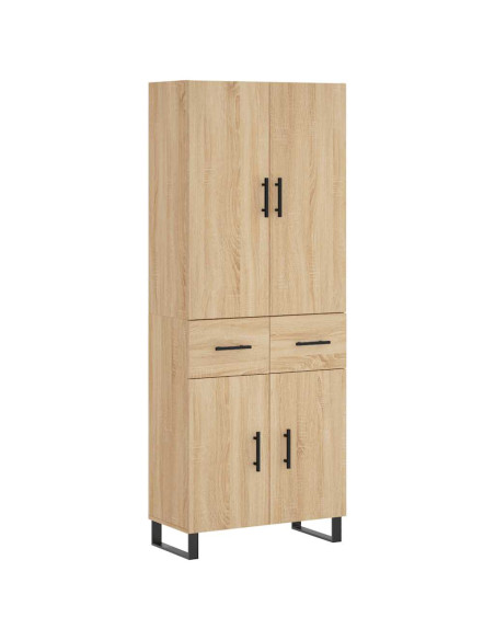 Credenza Rovere Sonoma 69,5x34x180 cm in Legno Multistrato